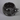 Black ceramic cat-shaped bowl on a white background