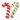 Two candy cane-shaped dog toys, one red and white, one green and white, on a white background.