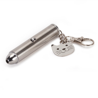 Stainless Steel Cat Laser Pointer with Red Dot