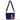 Crossbody bag with colorful cat and flower design on a black background