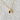 Calico cat charm with orange, black, and white enamel on gold chain