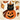 Halloween napkin with a black cat sitting inside a carved jack-o’-lantern, 3-ply, 5x5 inches, set of 20.