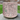 Light pink ceramic cat planter with black cat outline design, available in 5-inch and 6.5-inch sizes