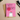 Birthday card with a cat wearing glasses and a party hat on a pink background