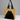 Tote bag with a black cat design and 'nope, not today' text on a yellow and brown chevron pattern.