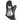 Full view of the 13-inch long black oven mitt with white cat design, insulated for heat protection.