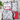 Pair of pot holders with cat design on a white background