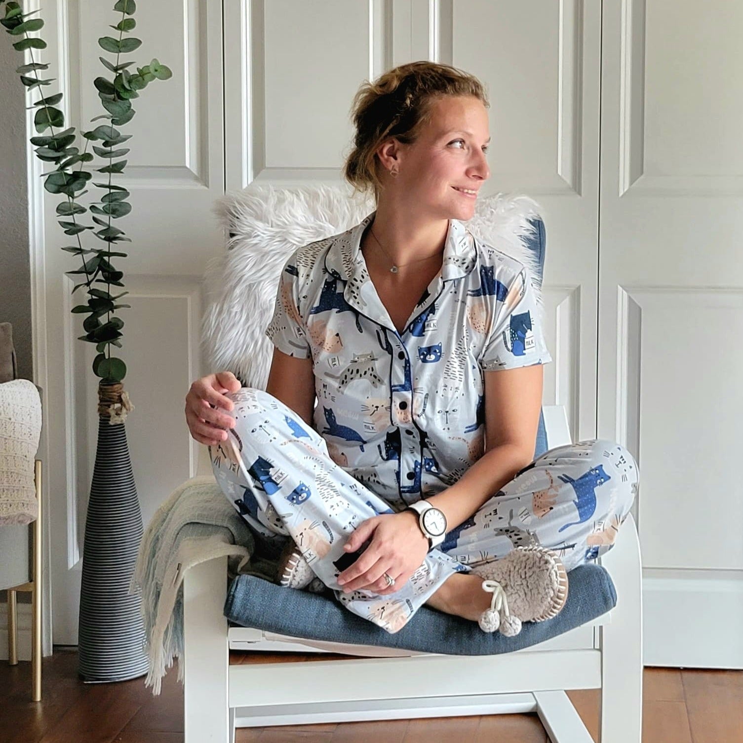 The Cat's Pajamas Pants Blue – Purrs and Whiskers