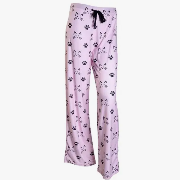 Women's cat print pajama pants hotsell