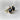 Cat Gold Earrings With Obsidian Gem Stones