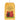 Yellow towel with a cat graphic and text on a hanger