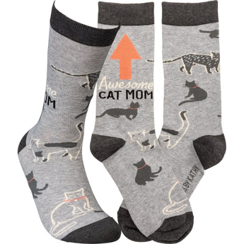 Cat Mom Gifts, Awesome Cat Mom Socks for Ladies