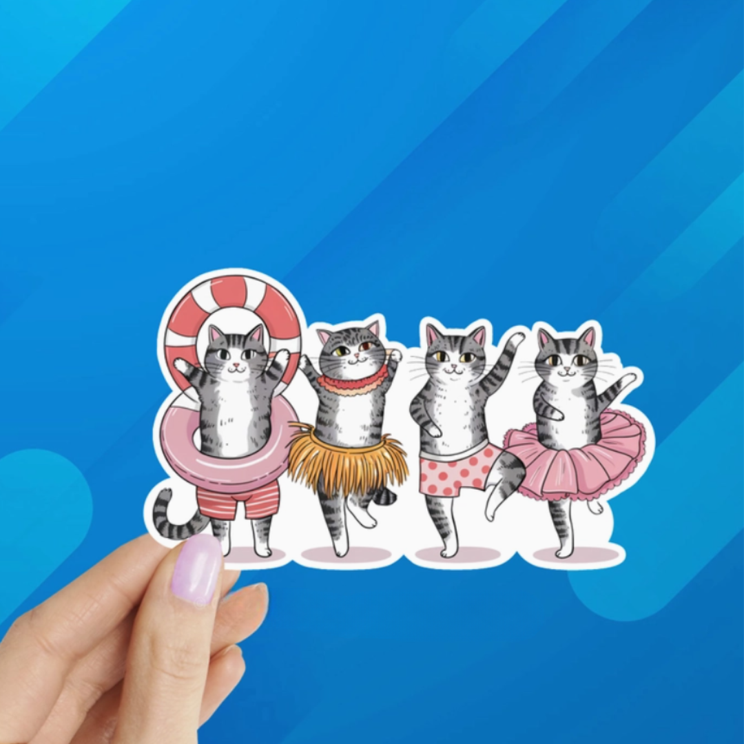 Ballet Cat Sticker Ballerina Cats Sticker – Purrs and Whiskers