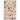 A rectangular beige fabric item, likely a towel or blanket, featuring a repeating pattern of cute cartoon Christmas ornaments including gingerbread men, snowmen, angels, Christmas trees, candy canes, stars, and gifts.