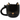 Black Cat Mug shaped like a cat with gold-accented face, perfect for coffee or tea lovers.