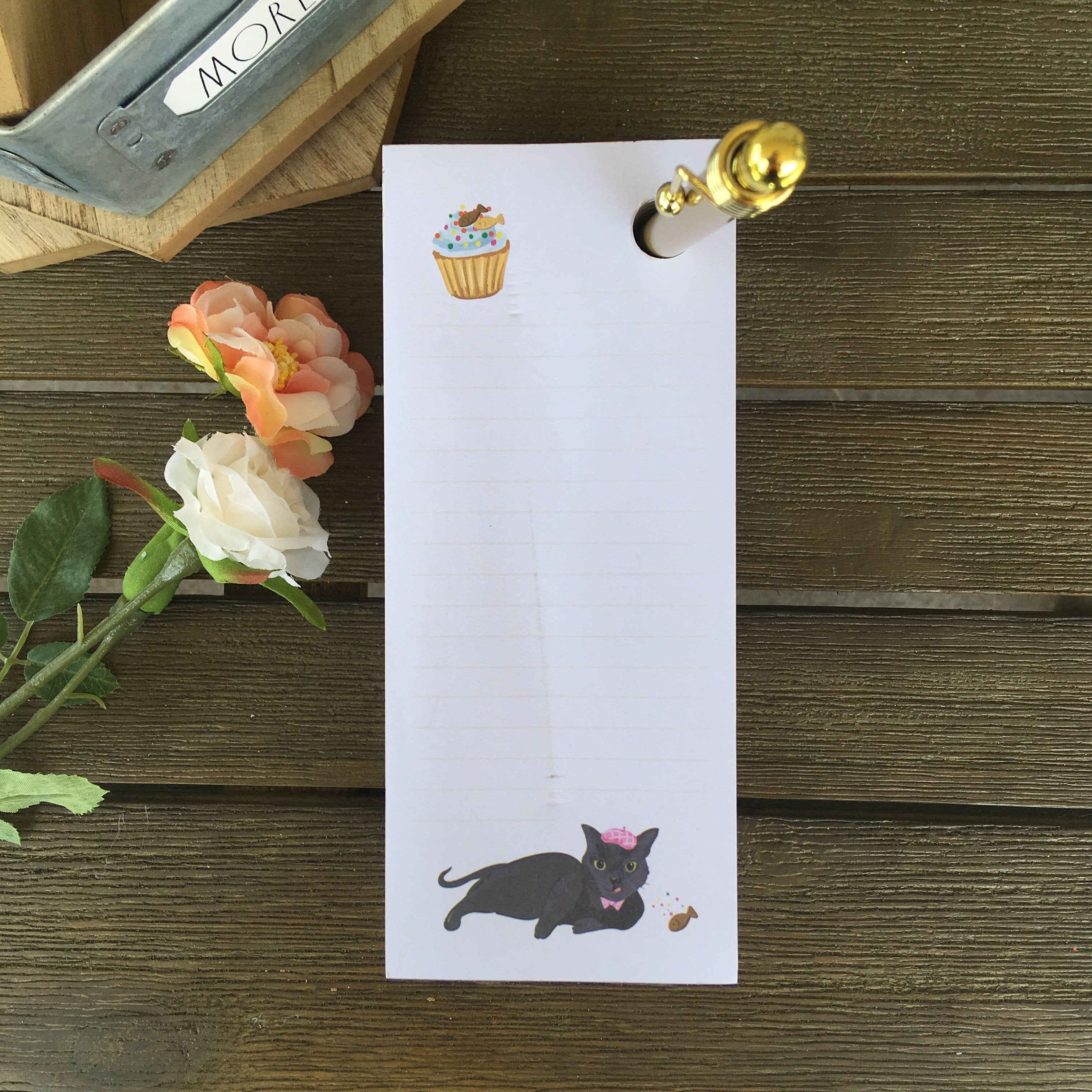 Cat Related Gifts, Black Cat Notepad