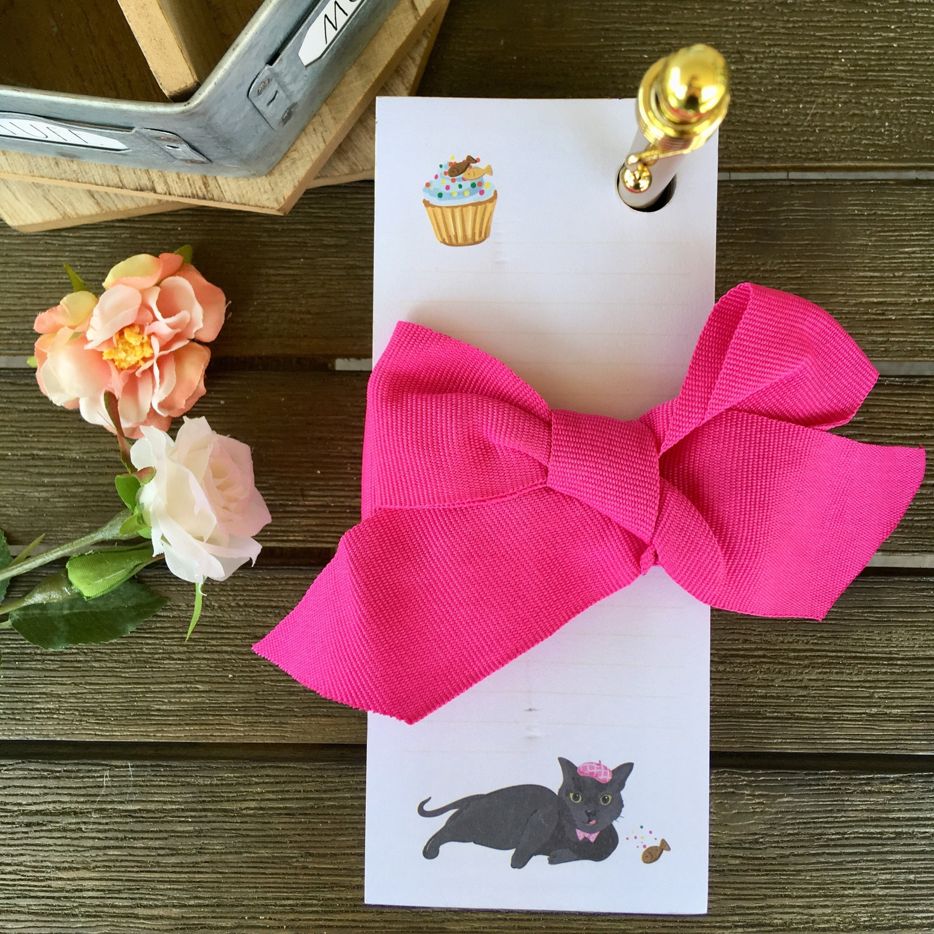 Black Cat Note Pad, Funny Cat Gifts for Cat People