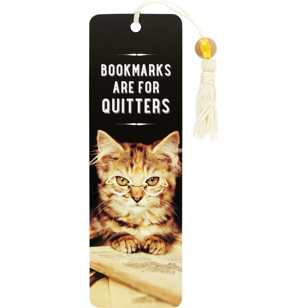 Bookmarks Are For Quitters Beaded Bookmark, Cat Lover Bookmark