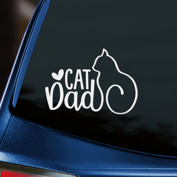 Cat Dad Gifts, Cat Dad Car Sticker