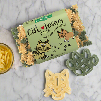 14 oz bag of Cat Lovers Pasta with cat face and paw shapes