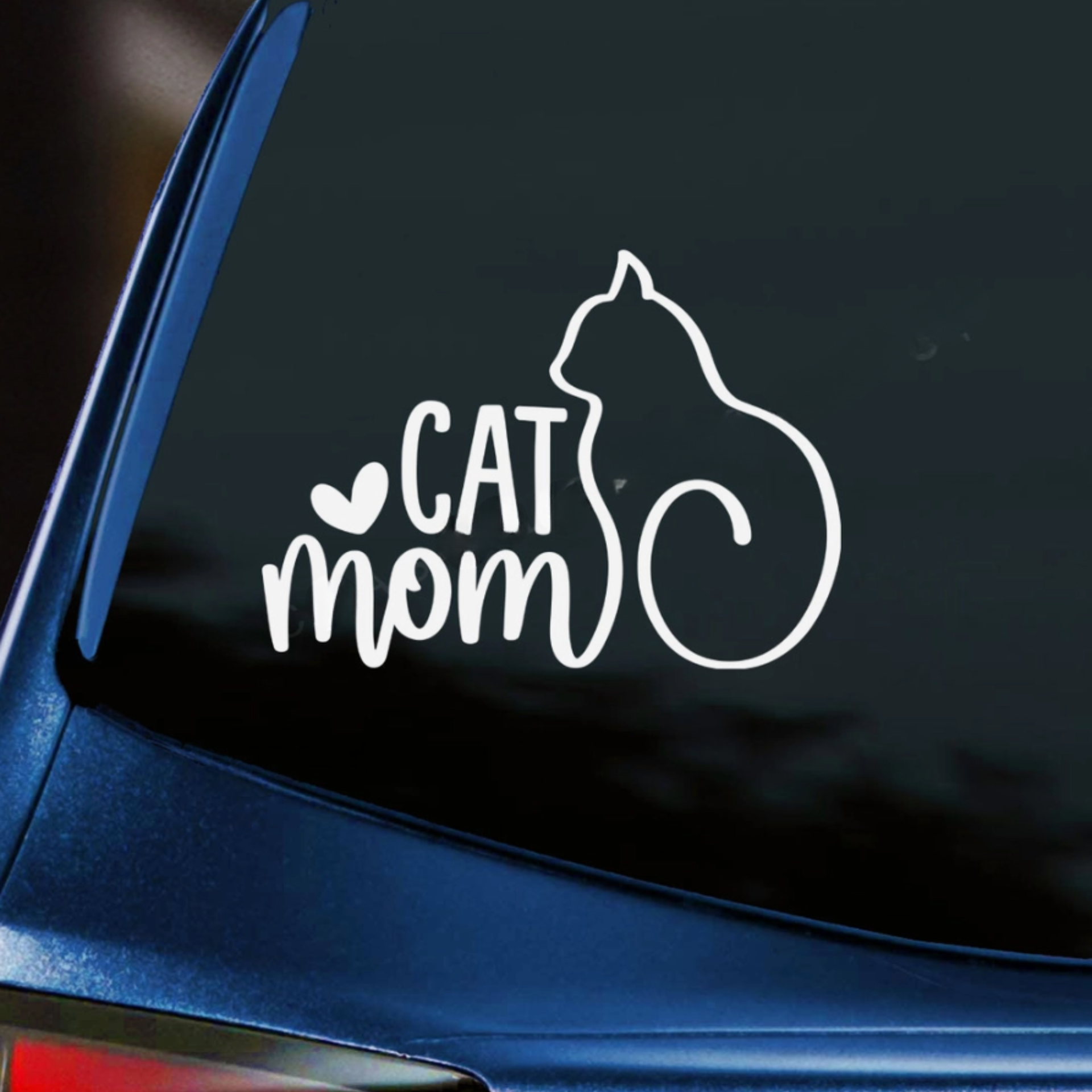 Cat Mom Car Sticker – Purrs and Whiskers