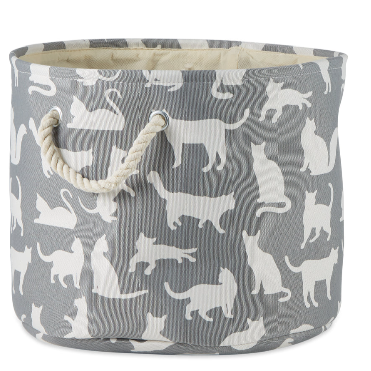 Cat Storage Basket With All Over Cat Print