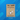 Bag charm packaging with dimensions on a blue background