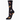 Black sock with colorful cat pattern on a white background
