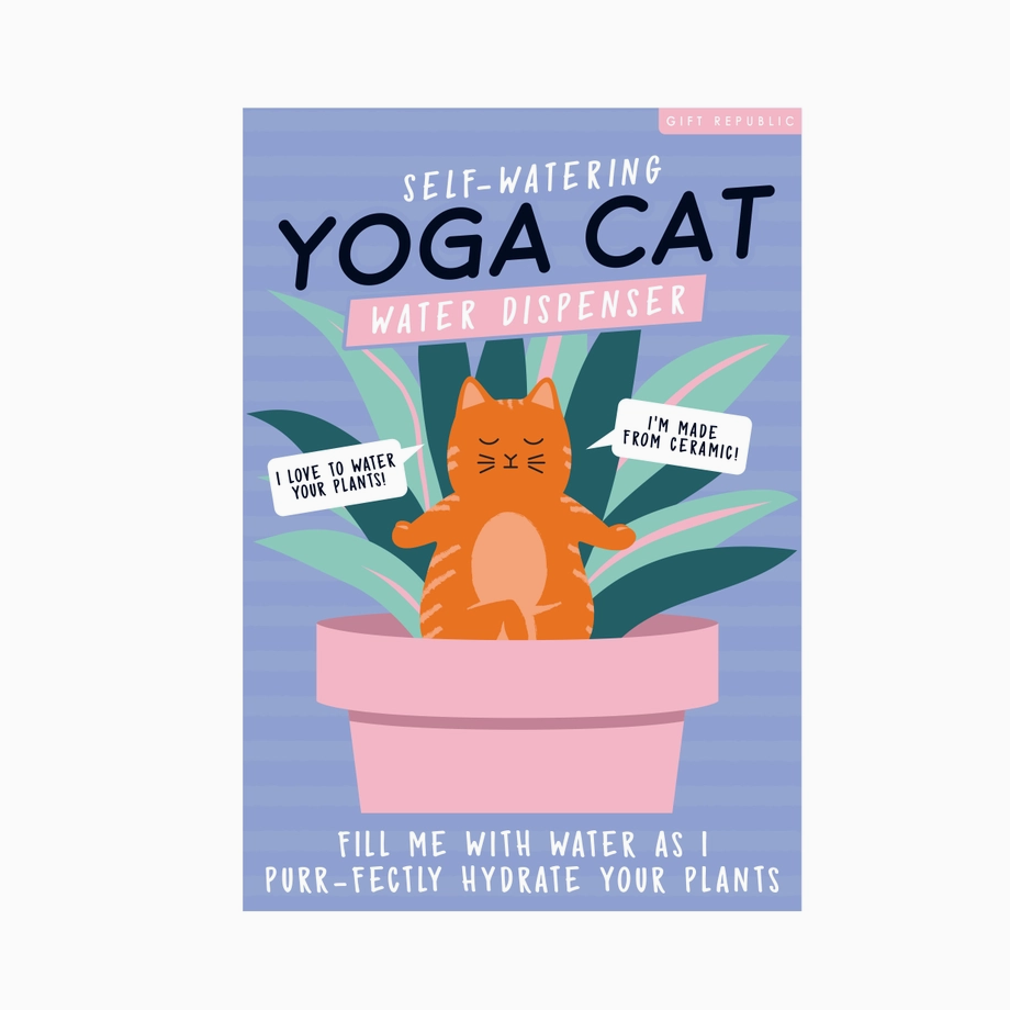 cat self watering plant Yoga Cat Plant Waterer