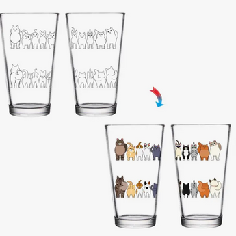 Novelty Gifts For Cat Lovers, Changing Color Cat Glass