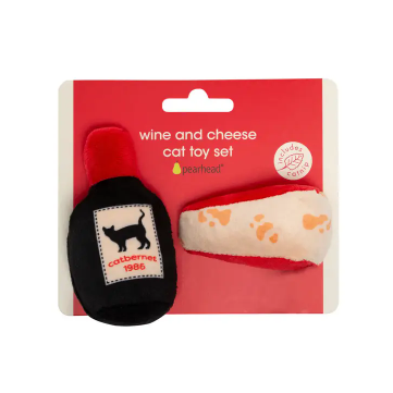 Funny catnip Cat Toys, Cheese And Wine Bottle Catnip Toy Set