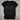 Black t-shirt with white cat face design featuring a cup, book, and whiskers on a white background