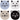 Set of 4 Crochet Cat Shaped Coasters in Different Colors – A collection of handmade cotton coasters shaped like cat faces in black, white, beige, and light purple.