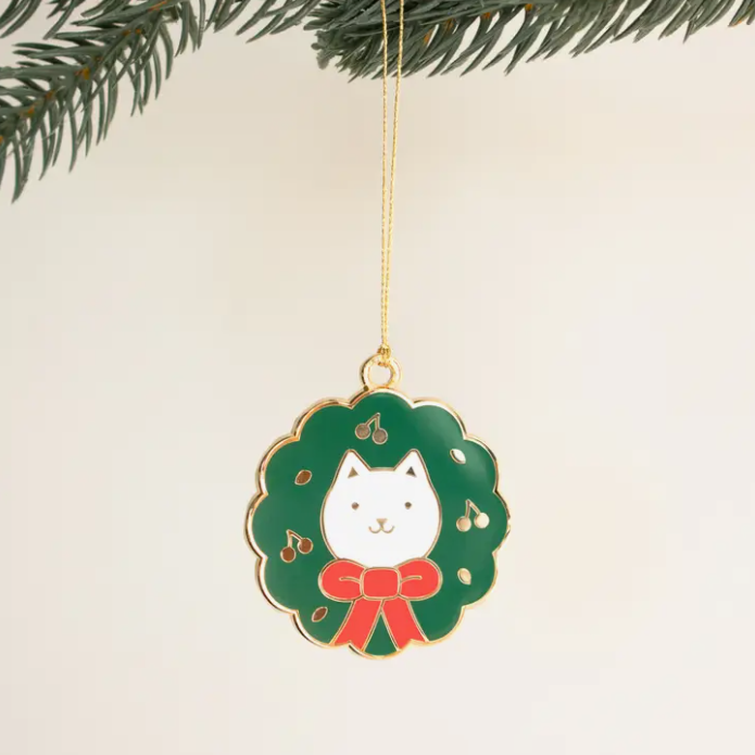 Cat Themed Christmas Decor, stocking Stuffers For Cat Lovers, Festive Cat Christmas Ornament