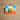 Colorful pouch with four cats and a sun design on a white background