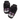 Pair of black cat-themed mittens with colorful eyes on a white background