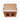Cardboard toy house with a brown roof and white base on a white background