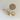 Gold-tone mini cat paw earrings with pink toe beans