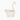 A white ceramic cat-shaped planter with gold wire glasses and a curved gold metal tail stand, shown on a plain white background.