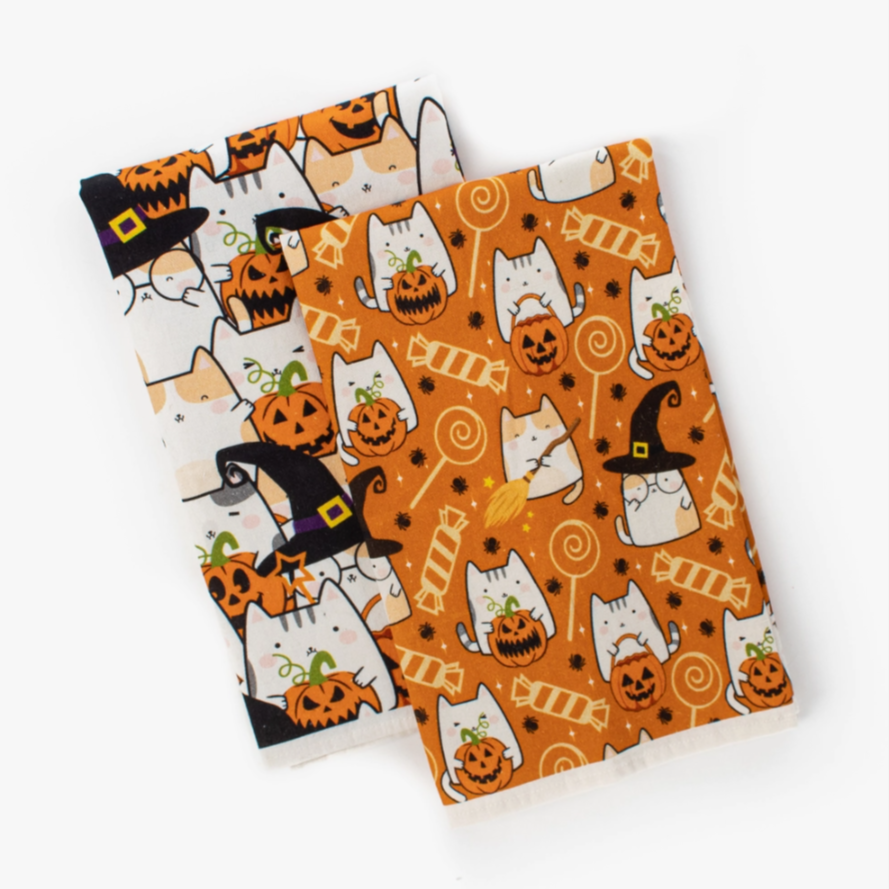 Cat Themed Decor, Halloween Cat Kitchen Towels