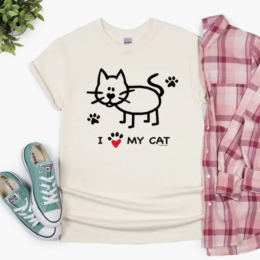 Clothes For Cat Lovers, I Love My Cat Shirt