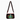 Colorful owl design on a black bag with a strap against a white background