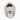 A ceramic dog face wall hook with a glossy white glaze, featuring black painted details including a heart-shaped patch on the forehead, a nose, and wire-frame glasses.