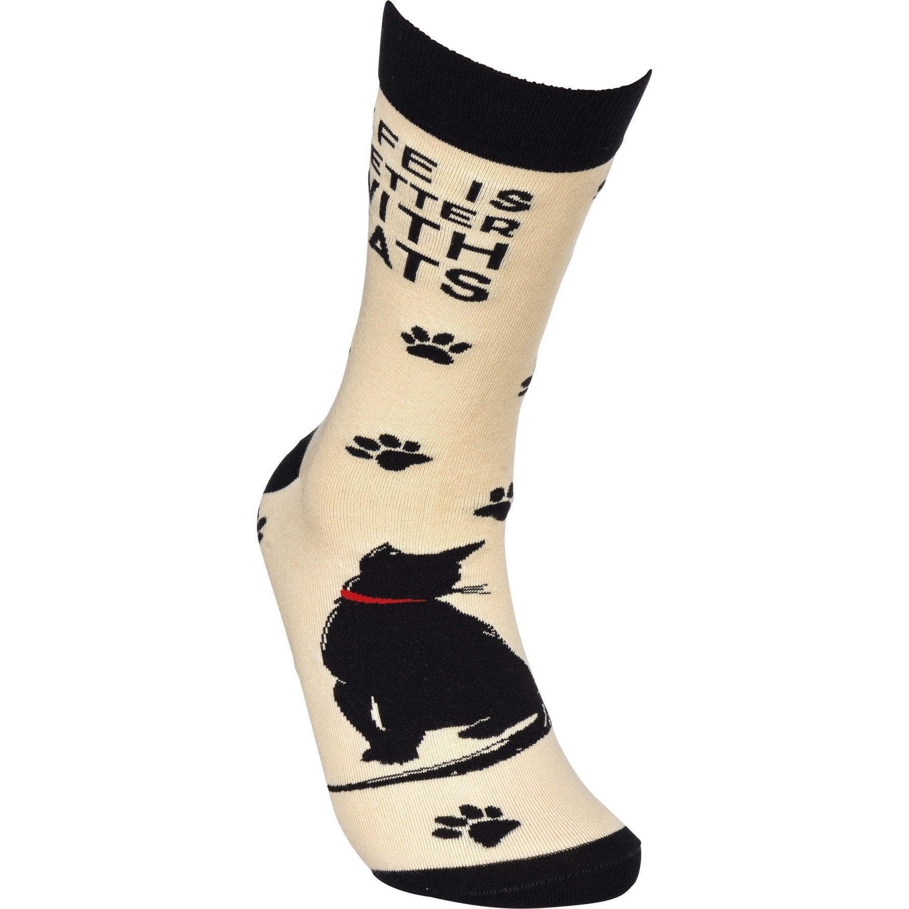 Cat Work Socks With A Black Cat Print
