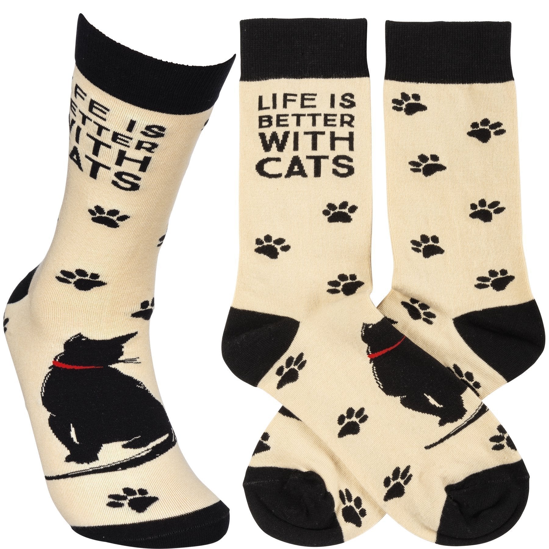 Life Is Better With Cats Socks for Cat Lovers
