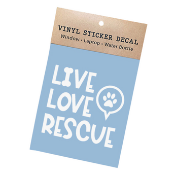 Cat Car sticker, Live Love Rescue Car Sticker