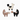 Three fabric llamas with pom-poms on a white background
