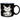 Meow And Furever Cat Mug with Smiling Cats Design – Black stoneware mug with smiling white cats displayed on the exterior and a light purple interior.