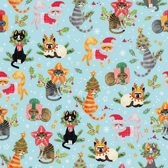 Christmas Wrapping Paper With Cats On It, Naughty Cat Christmas Wrapping Paper