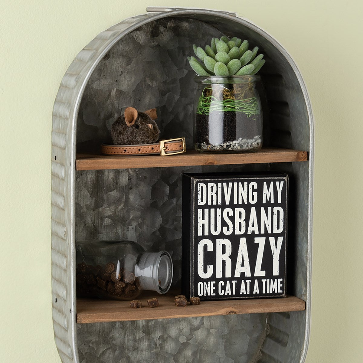 Cat Themed Wall Decor, Driving My Husband Crazy One Cat At A Time Wall Art